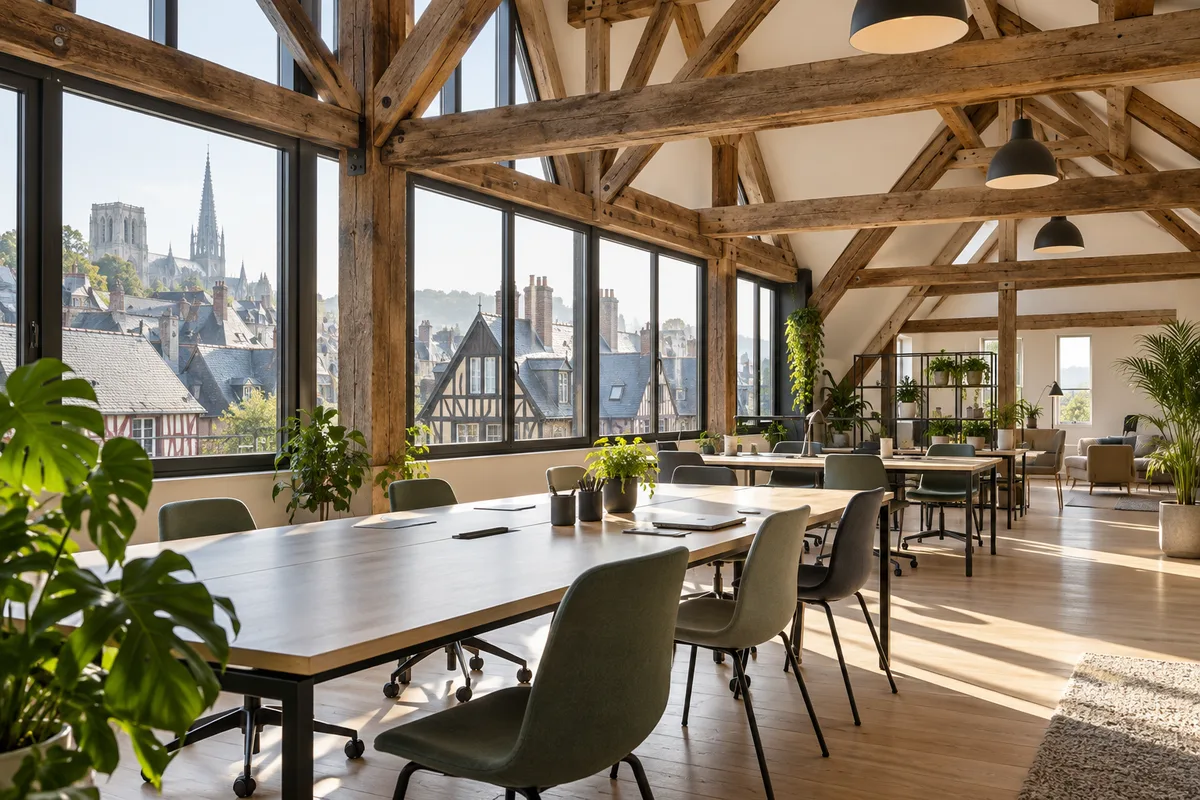 Espace coworking à Rouen : quartiers, formules et choix